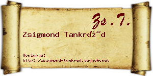 Zsigmond Tankréd névjegykártya